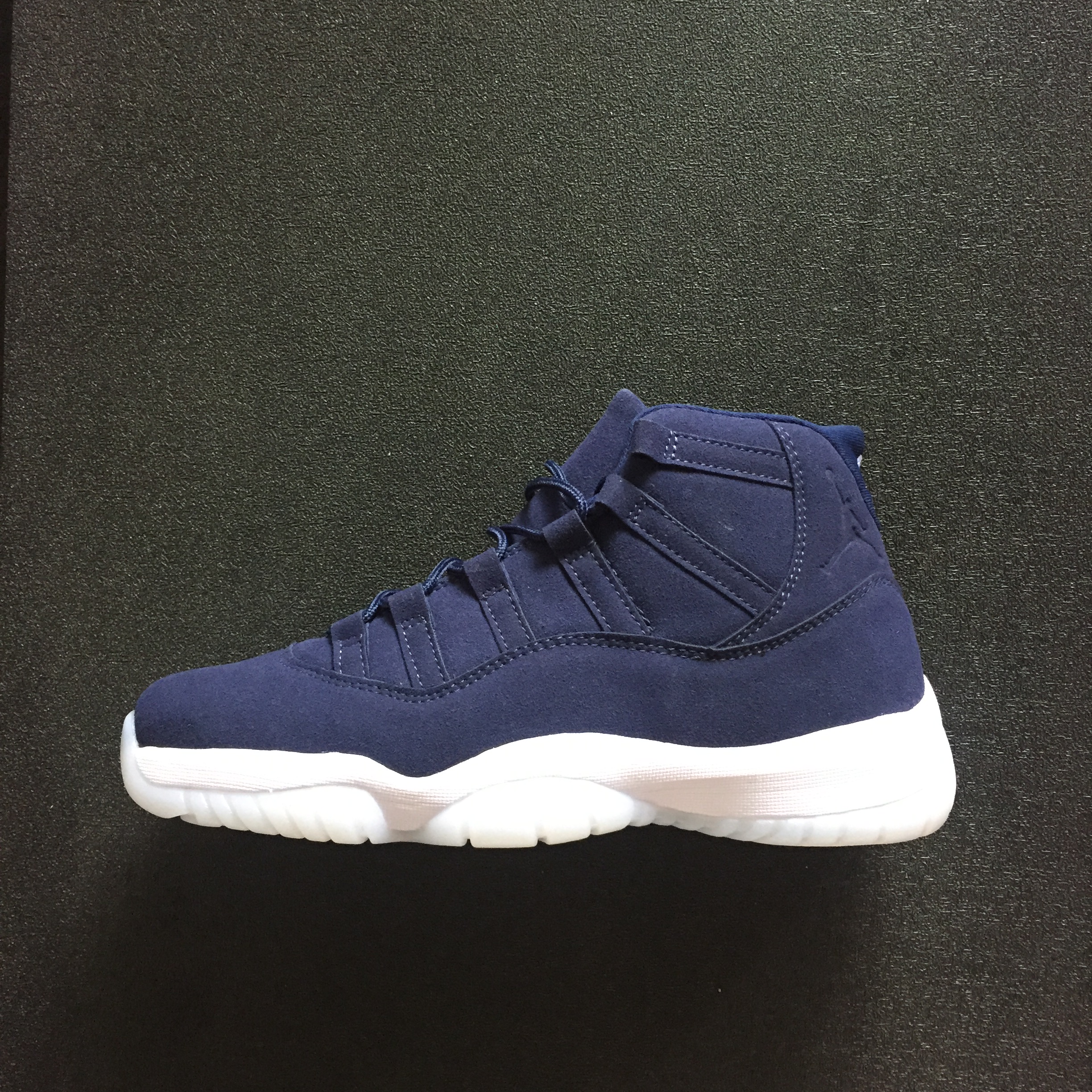 Air Jordan 11 Jeter Re2pect Suede Blue Shoes - Click Image to Close